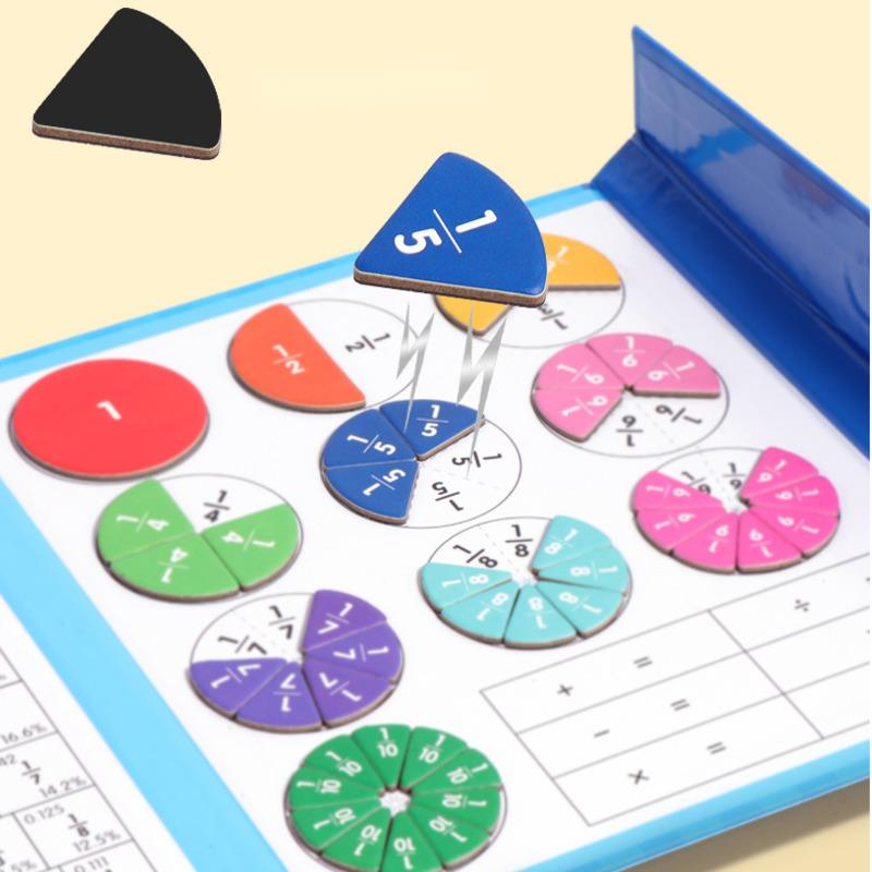 🔥Siste dag salg 50% rabatt🏅Montessori magnetisk bokbrøkpuslespill
