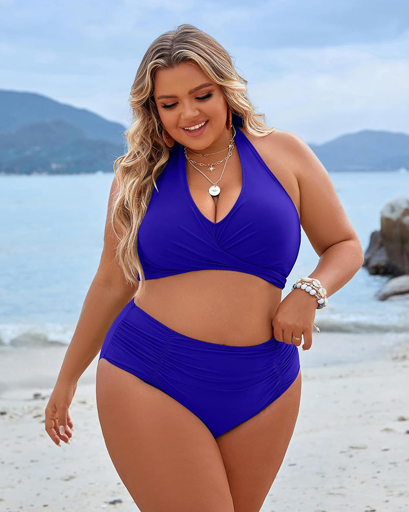 🩱2025 Varmt salg - 50 % rabatt👙 Badedrakter med magekontroll Modest bikinisett med høy midje