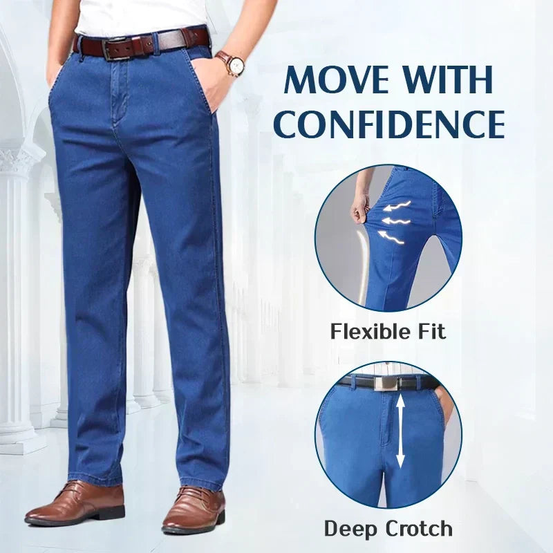 đ„Hot Sales - 50% AVSLAGđ„Herrejeans med hĂžy midje og rett snitt