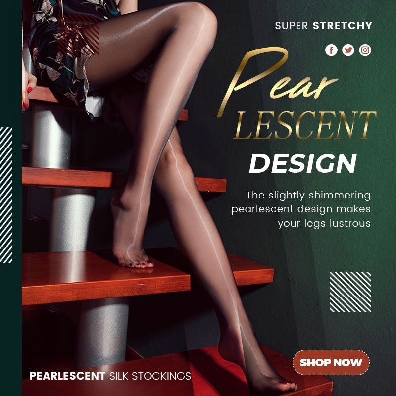 🎁Kjøp 1 gratis 1⏳Plus Size Pearlescent Silk Stockings strømpebukser