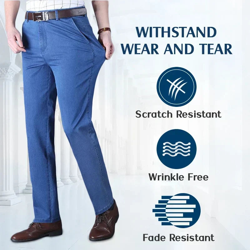 đ„Hot Sales - 50% AVSLAGđ„Herrejeans med hĂžy midje og rett snitt