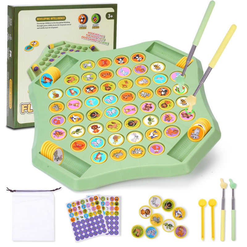 🎁SISTE DAGS KAMPANJE 50 % RABATT!!⏰Flip-Match brettspill for barn – DIY Flip Chess Board for barn