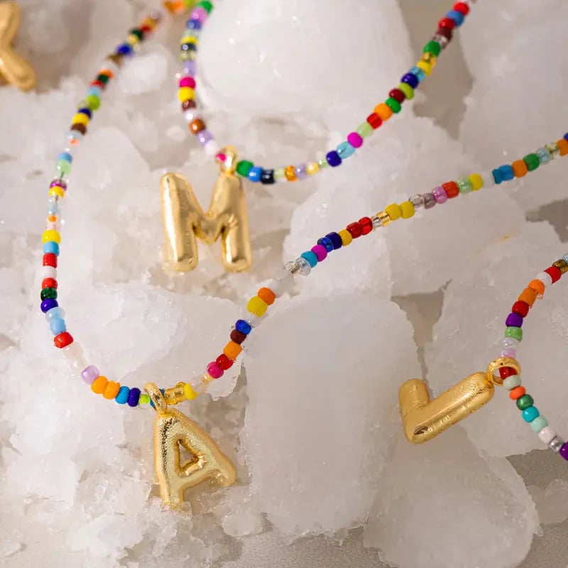 🌈 Bokstavperlekjede for kvinner🔤A-Z