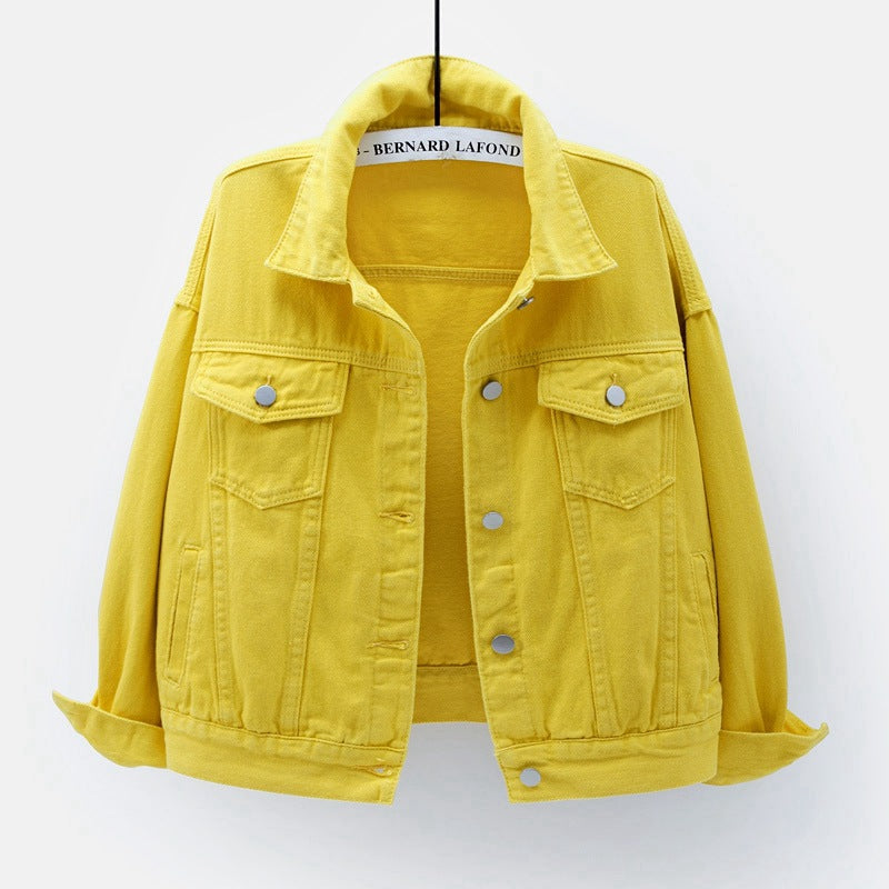 🔥Women's Basic Button Down Denim Jacket