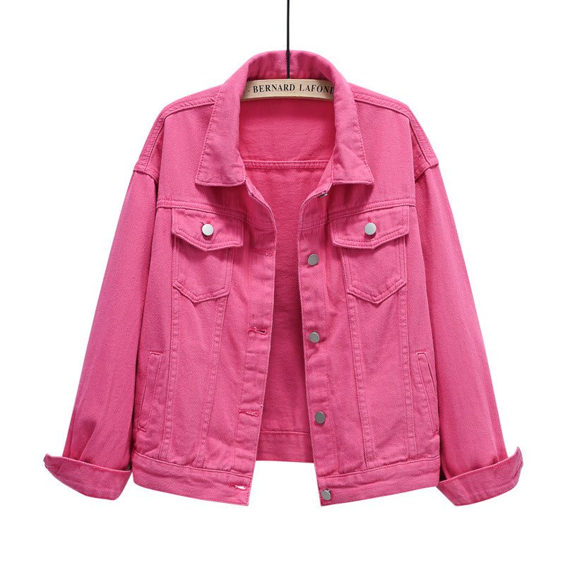 🔥Women's Basic Button Down Denim Jacket