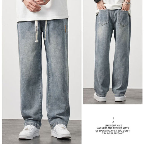 💥VARMT SALG 50 % AVSLAG🎁Herenloose rette jeans
