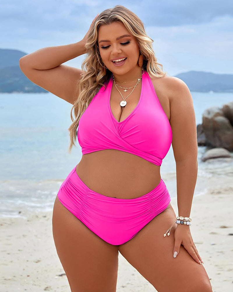 🩱2025 Varmt salg - 50 % rabatt👙 Badedrakter med magekontroll Modest bikinisett med høy midje