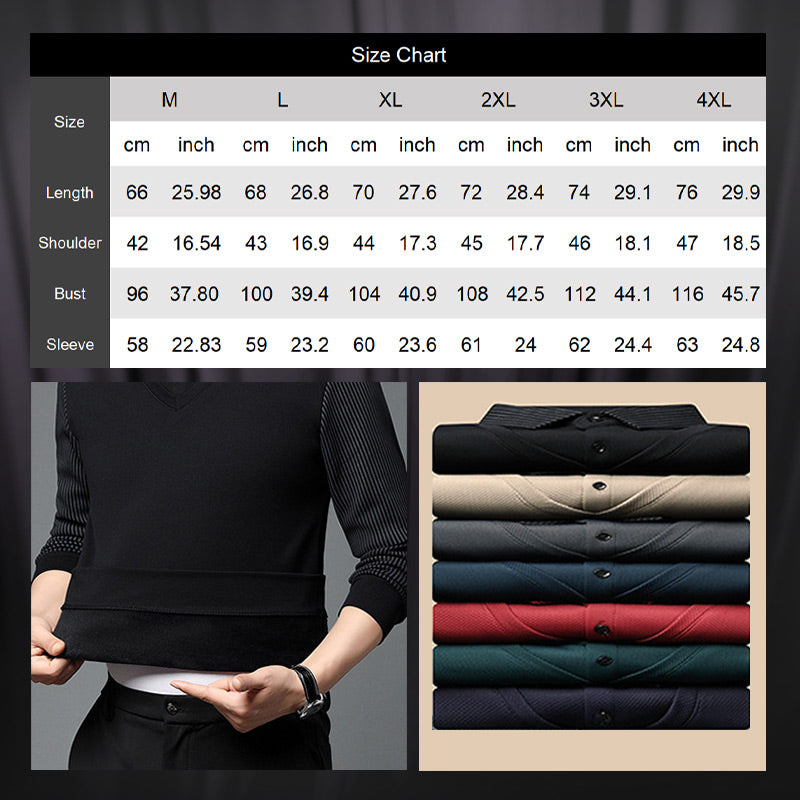 Kjøp 2 gratis frakt🔥Striped Lapel False Two Piece Shirt