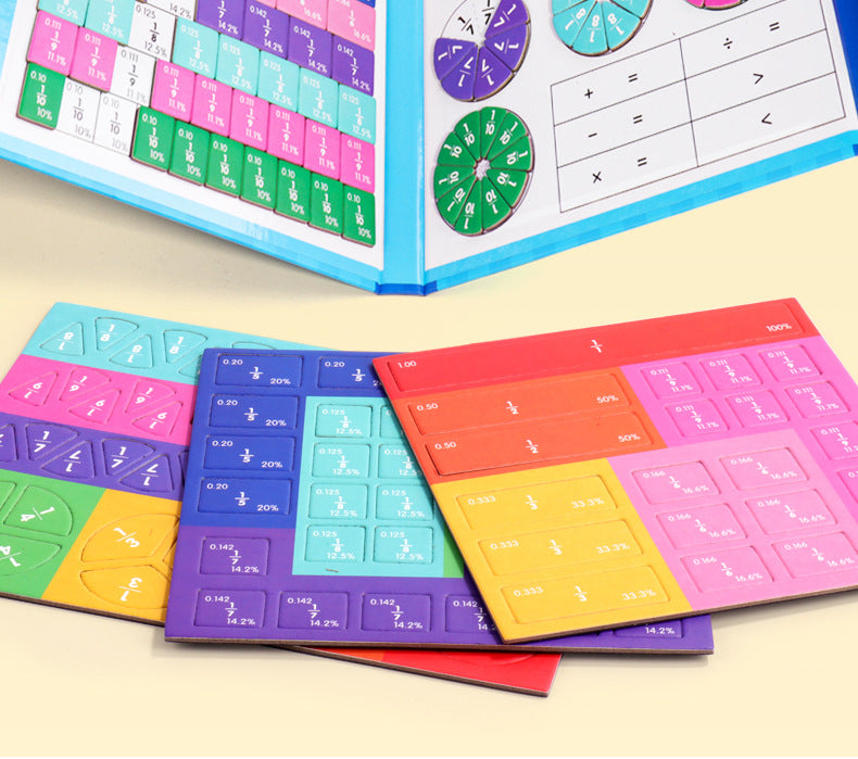 🔥Siste dag salg 50% rabatt🏅Montessori magnetisk bokbrøkpuslespill