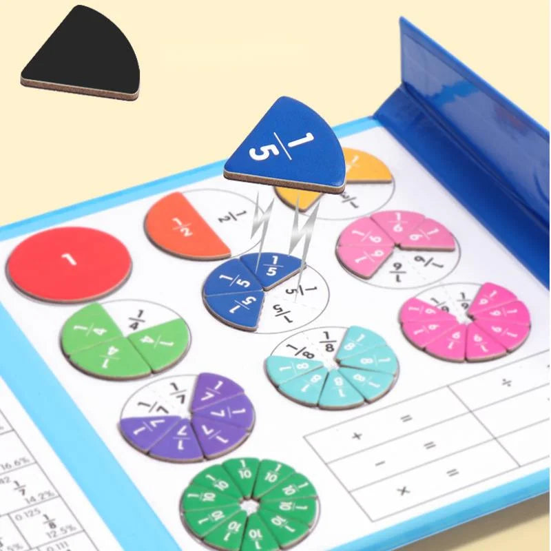 🔥Siste dag salg 50% rabatt🏅Montessori magnetisk bokbrøkpuslespill