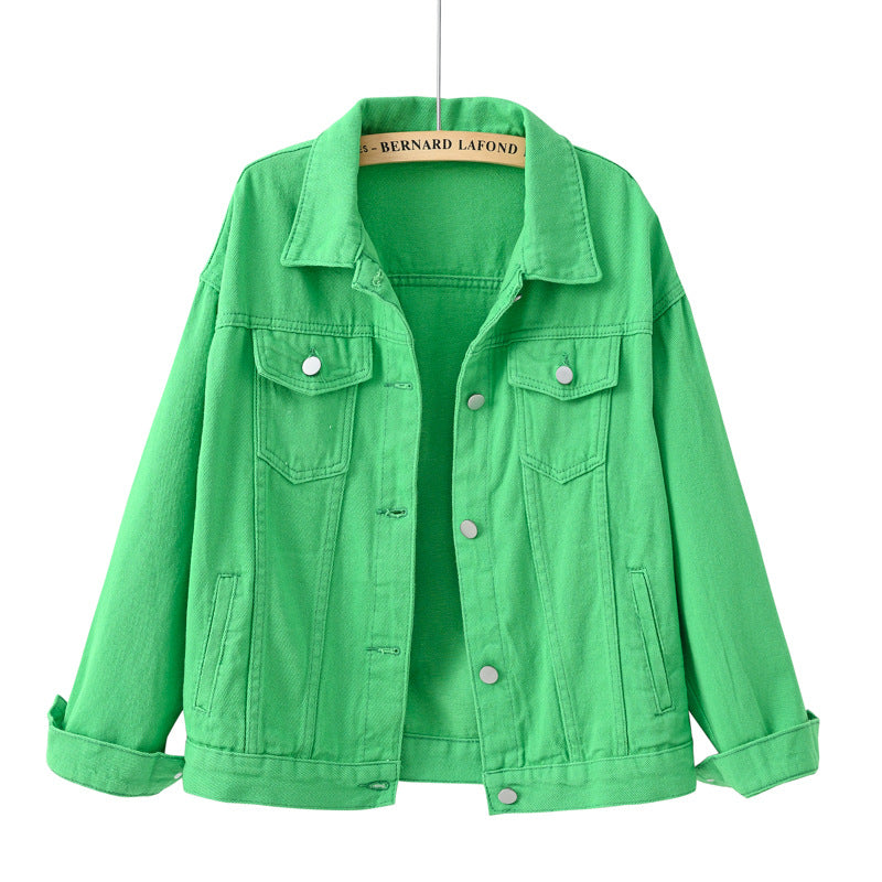 🔥Women's Basic Button Down Denim Jacket
