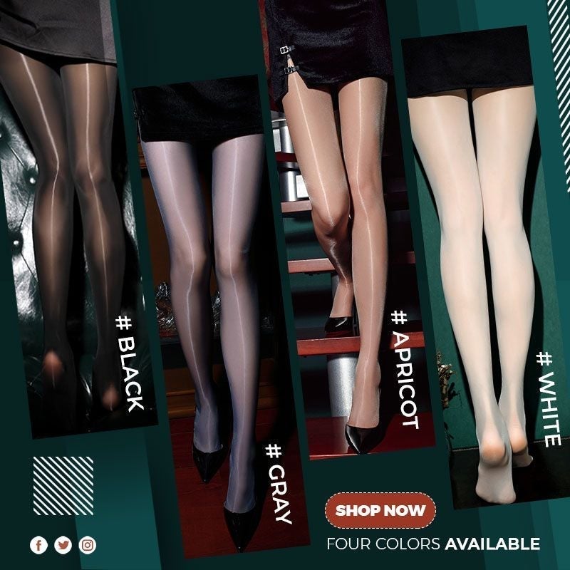 🎁Kjøp 1 gratis 1⏳Plus Size Pearlescent Silk Stockings strømpebukser