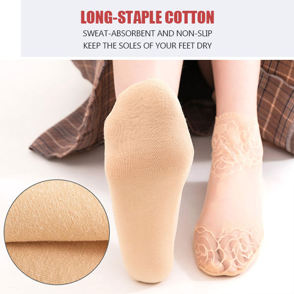 đŻđFashion Lace-sokker for kvinner (5 par)