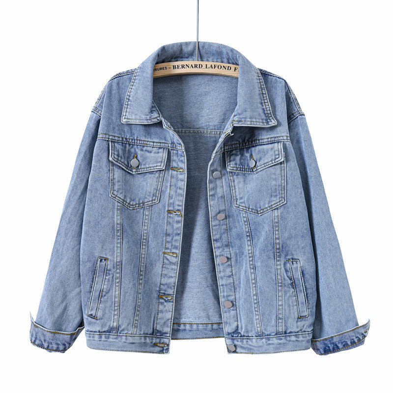🔥Women's Basic Button Down Denim Jacket