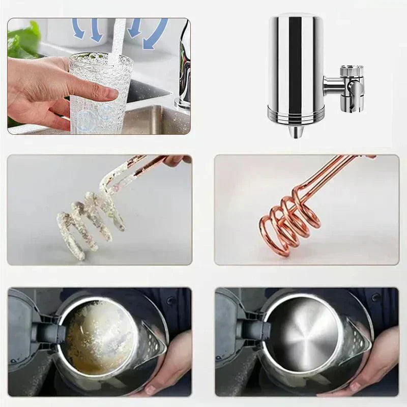 🔥Hot sale 50% rabatt🔥 Rustfritt stål husholdnings vannrenser som ikke krever installasjon