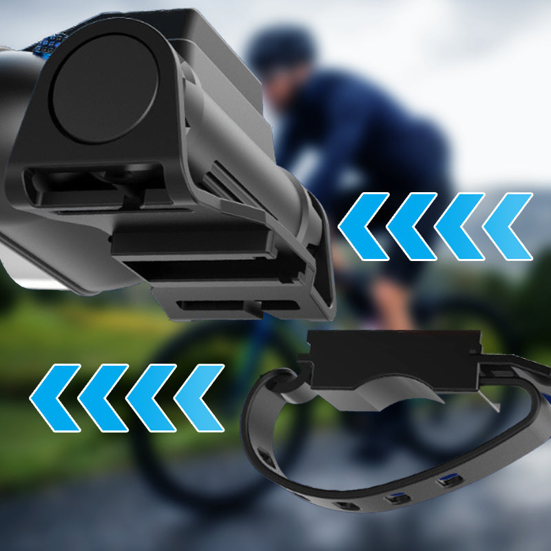 Utendørs bærbar dobbelt hode superlys LED sykkellykt