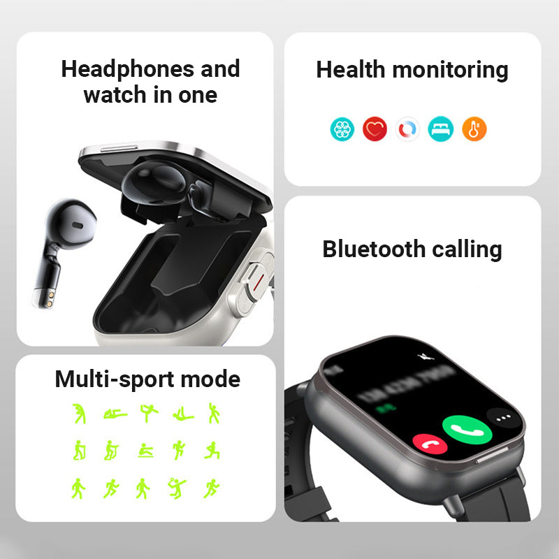 đ„Ny ankomst 2025đ„2-i-1 Bluetooth Earpon Smartwatc