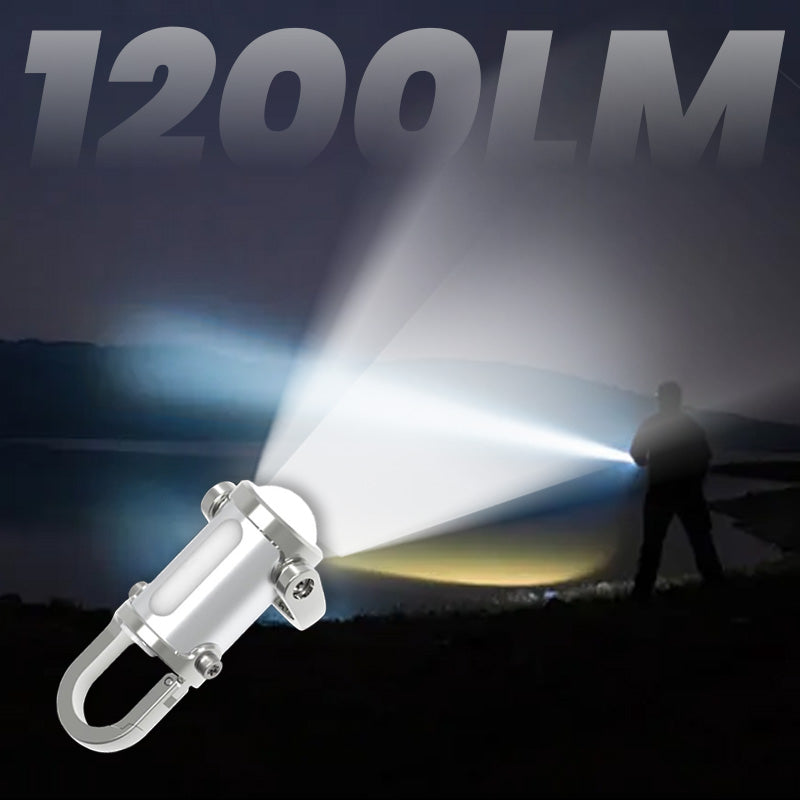🔥Varmt sal🔥1200LM Super Bright Mini nøkkelring lommelykt vanntett