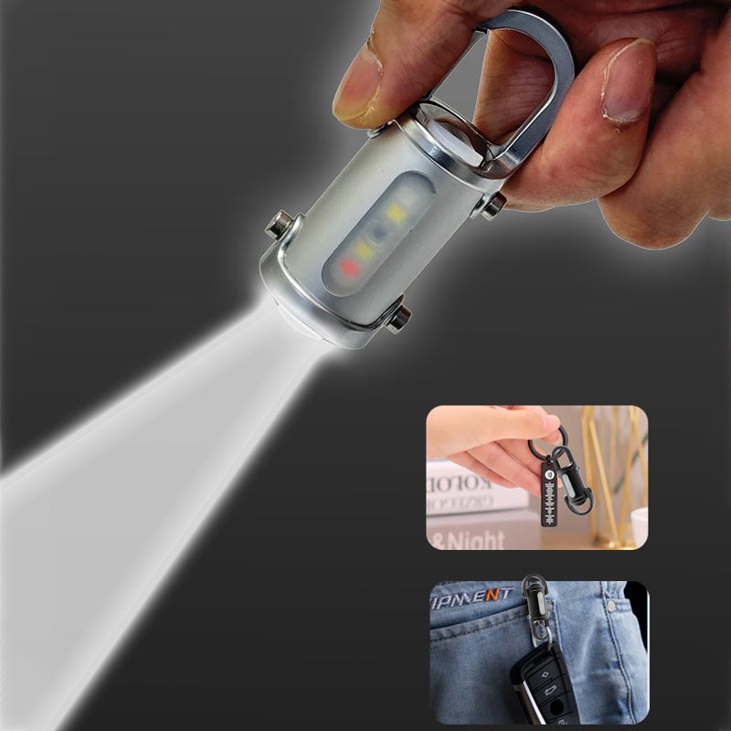 🔥Varmt sal🔥1200LM Super Bright Mini nøkkelring lommelykt vanntett