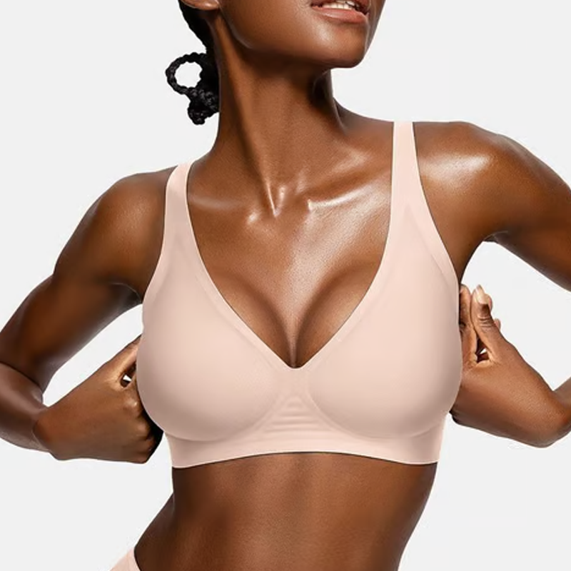 Dyp V-innstikk Push-up Wirefree Sømløs BH