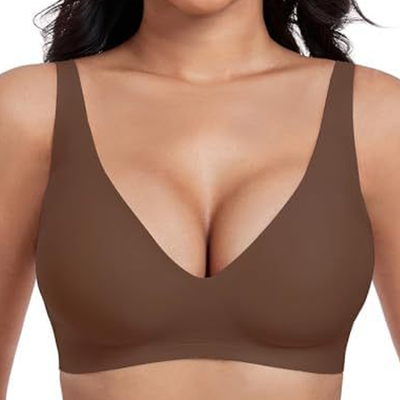 Dyp V-innstikk Push-up Wirefree Sømløs BH
