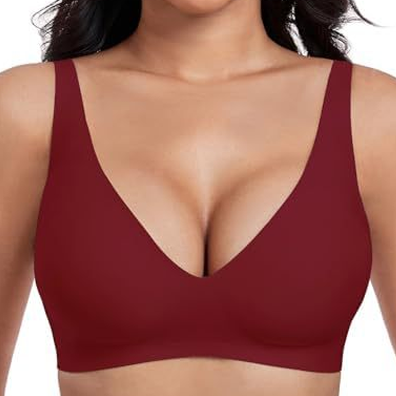 Dyp V-innstikk Push-up Wirefree Sømløs BH