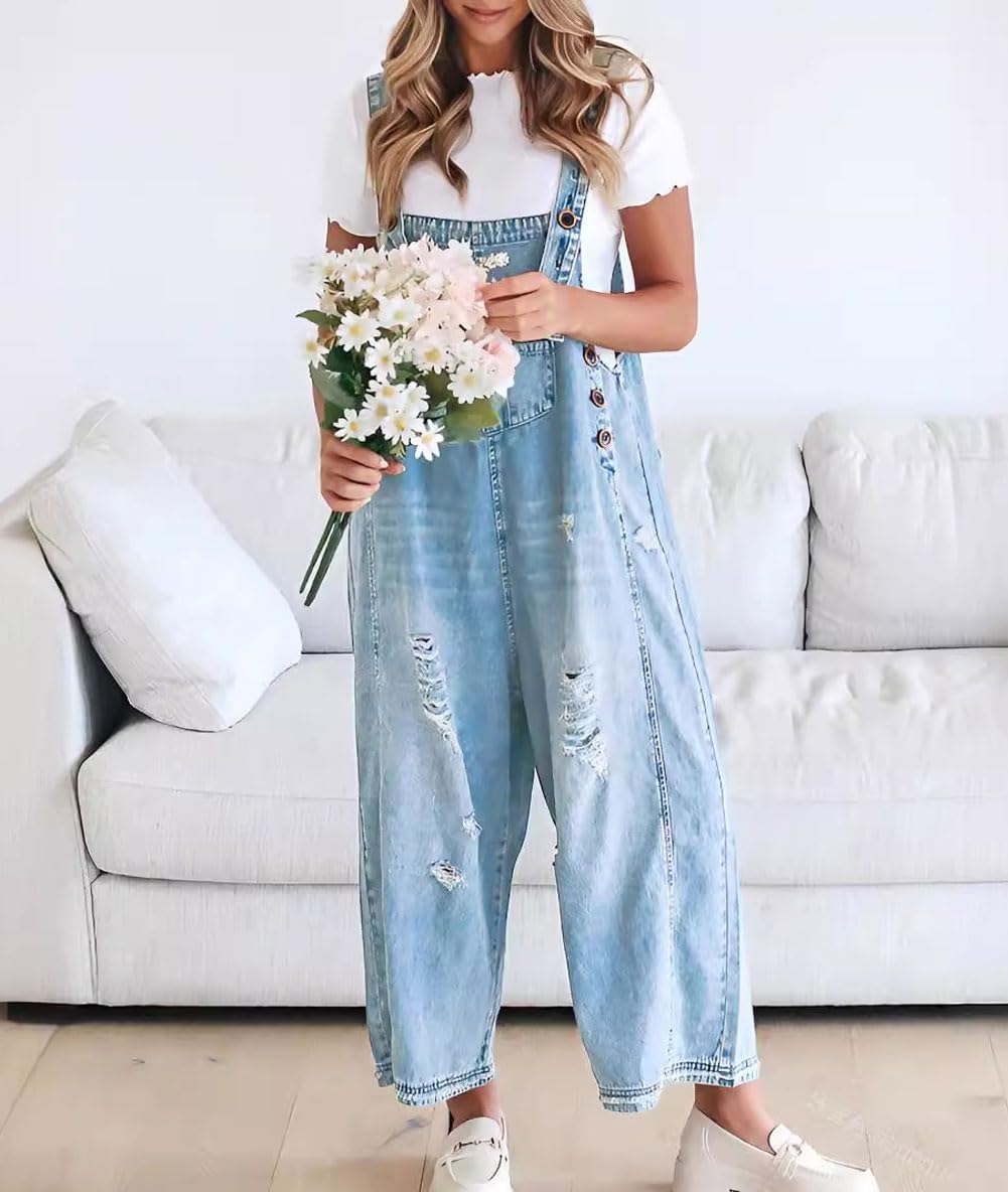 đ„FĂ„ 50 % rabatt i en begrenset periode đ SĂžt, uformell jumpsuit med knapper