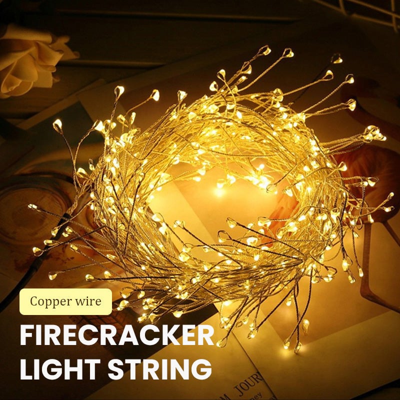 ✨✨ SISTE DAGSSALG 50% RABATT!!!! ✨✨ Kobbertråd fyrverkeri Light String