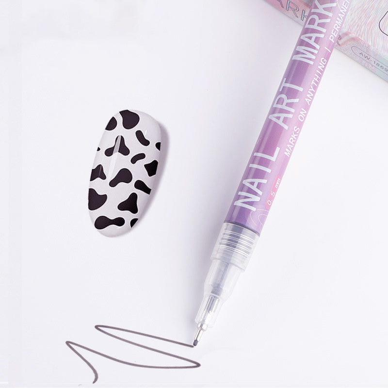 🎁Heit salg – 50 % rabatt!✨ Neglekunstpennsett med 12 farger for kreative design 💅🎨