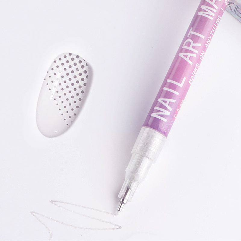 🎁Heit salg – 50 % rabatt!✨ Neglekunstpennsett med 12 farger for kreative design 💅🎨