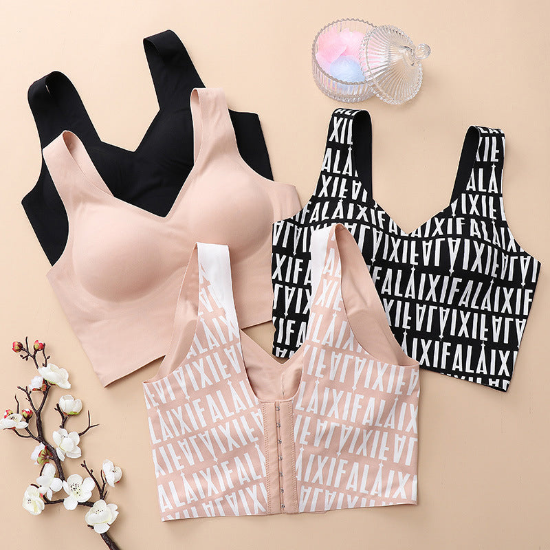 đ„StĂžrrelse for store kvinner, trĂ„dlĂžs V-hals vest-stil BH