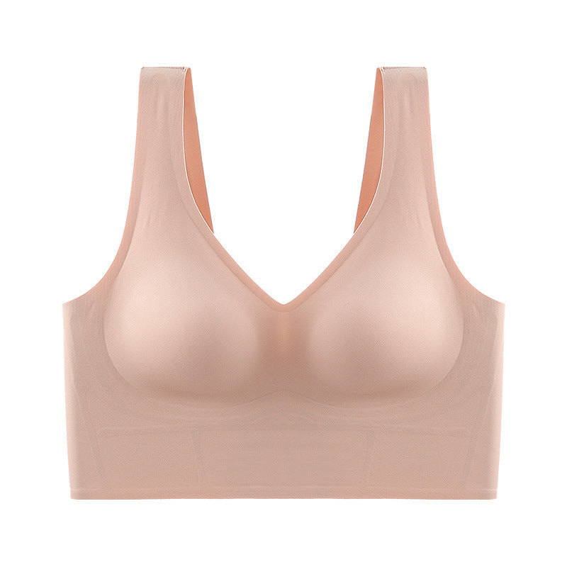 đ„StĂžrrelse for store kvinner, trĂ„dlĂžs V-hals vest-stil BH