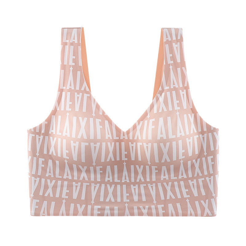 đ„StĂžrrelse for store kvinner, trĂ„dlĂžs V-hals vest-stil BH