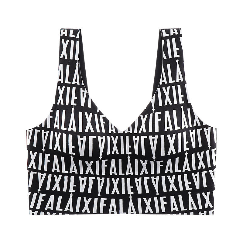 đ„StĂžrrelse for store kvinner, trĂ„dlĂžs V-hals vest-stil BH