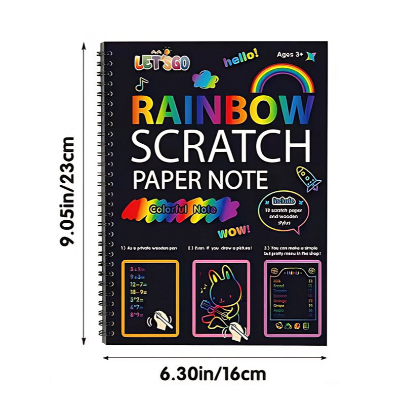 Creative Rainbow Scratch Art Notebook