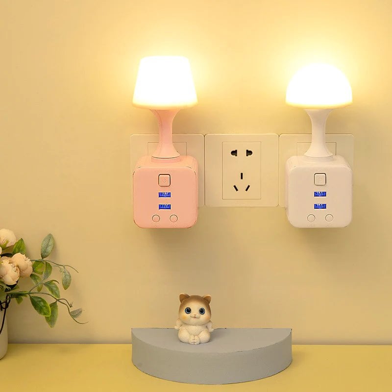 🎁✨Hot sale🔥Fjernkontroll LED-lampe med USB-adapter