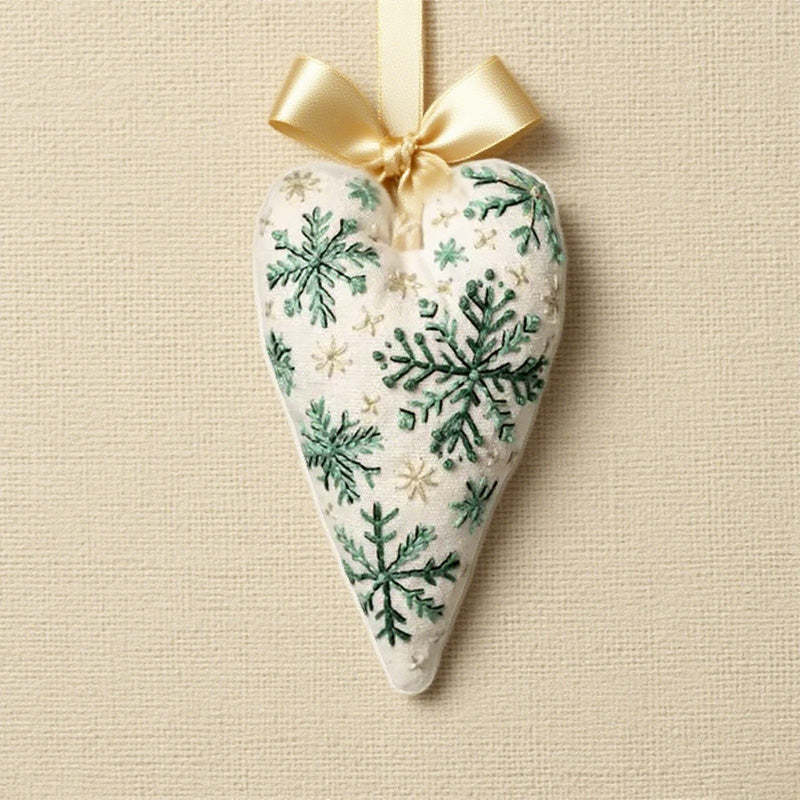 🎅Best Christmas Gift💖DIY Heart Shaped Hand Embroidered Christmas Ornament/Ornament Kit