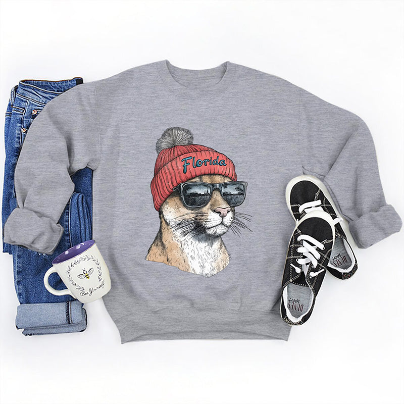 🔥✨Unisex moteriktig urban sweatshirt med dyreprint