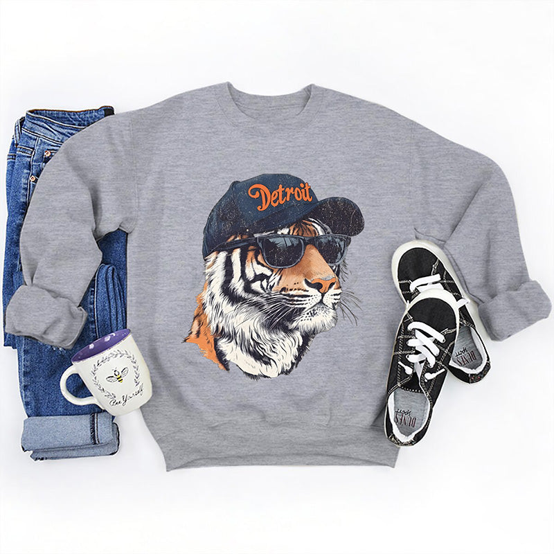 🔥✨Unisex moteriktig urban sweatshirt med dyreprint