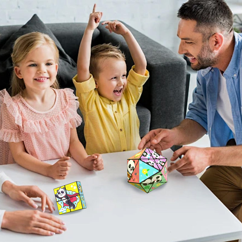 🧒✨Kreativ sammenleggbar panda-magisk kube-leke for barn