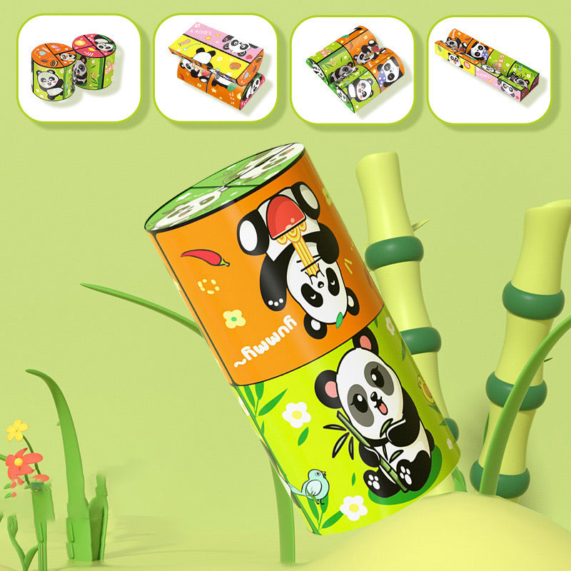 🧒✨Kreativ sammenleggbar panda-magisk kube-leke for barn