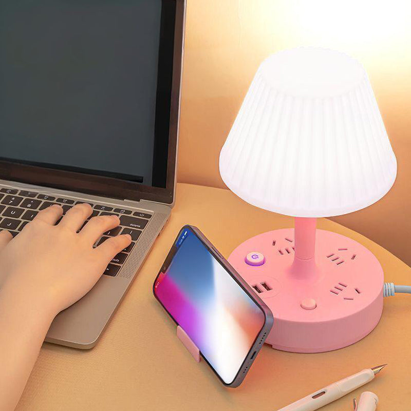đ„Hot Saleđ„Bordlampe med USB-port og stikkontakt
