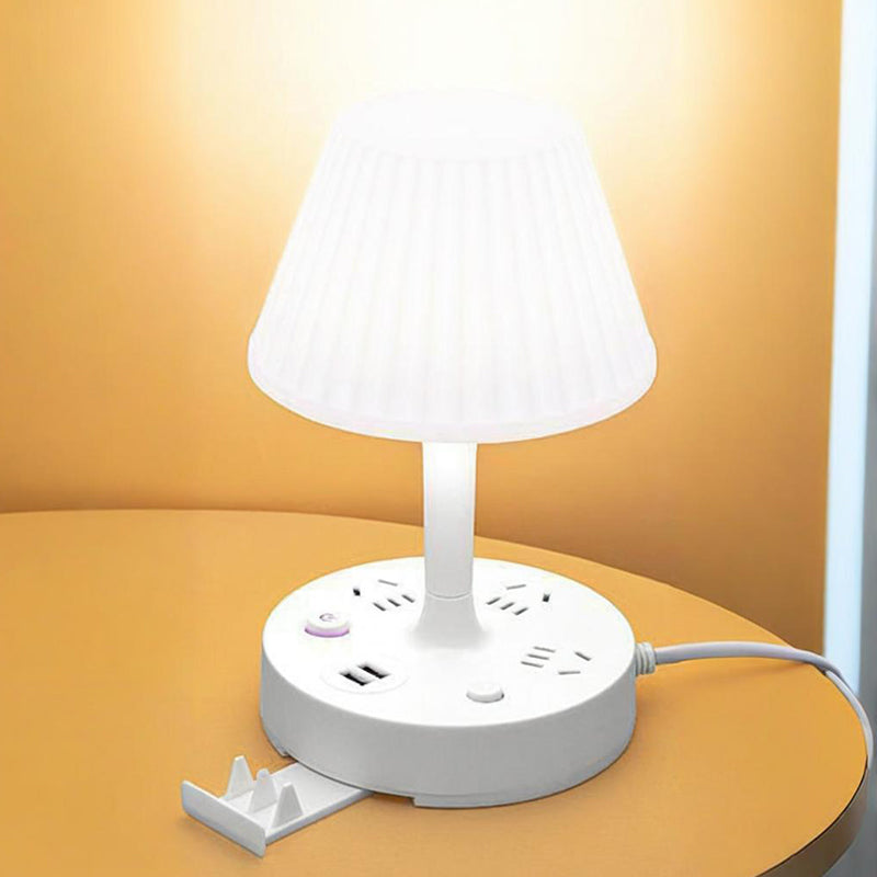 đ„Hot Saleđ„Bordlampe med USB-port og stikkontakt