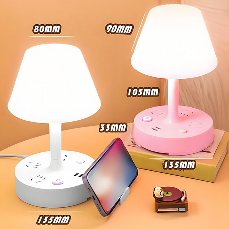 đ„Hot Saleđ„Bordlampe med USB-port og stikkontakt