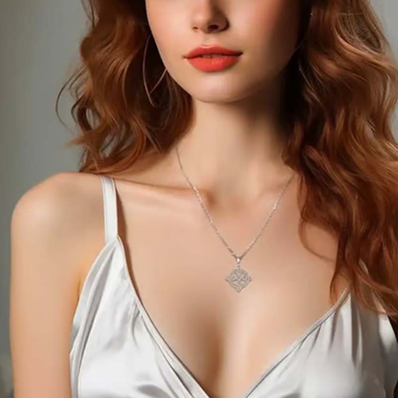 💐 Hot Sale 📿 Witch's Knot halskjede med glitrende Starburst anheng