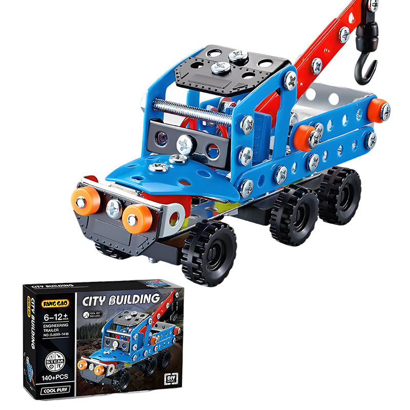 Kids DIY Metal Construction Truck Building Kit