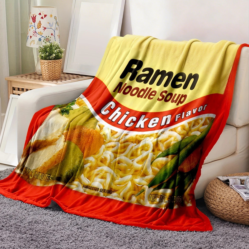 Kunstnerisk trykt flanellpledd