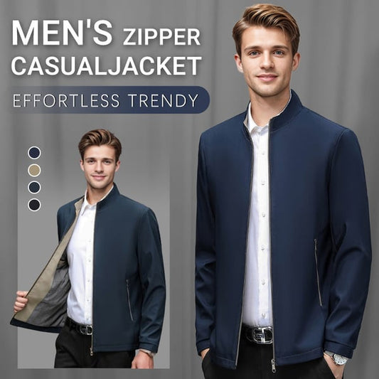 ✨ Sesongsalg med 50 % rabatt✨ Casual jakke med glidelås og ståkrage for men