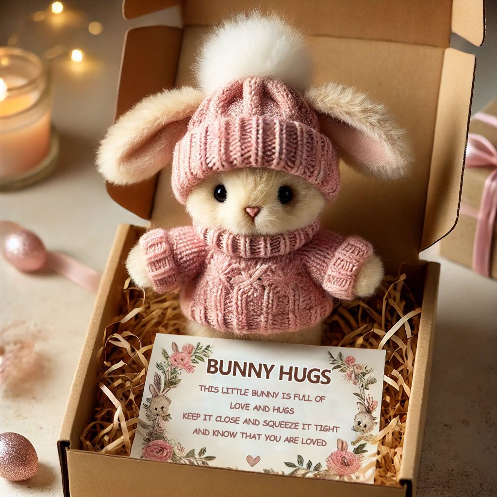 🔥Ukentlig spesialsalg🐇Håndlaget Mini kaninklem søt påskegave🎁