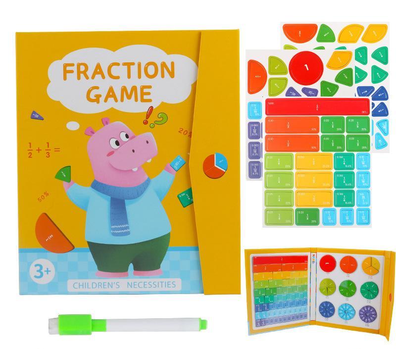 🔥Siste dag salg 50% rabatt🏅Montessori magnetisk bokbrøkpuslespill